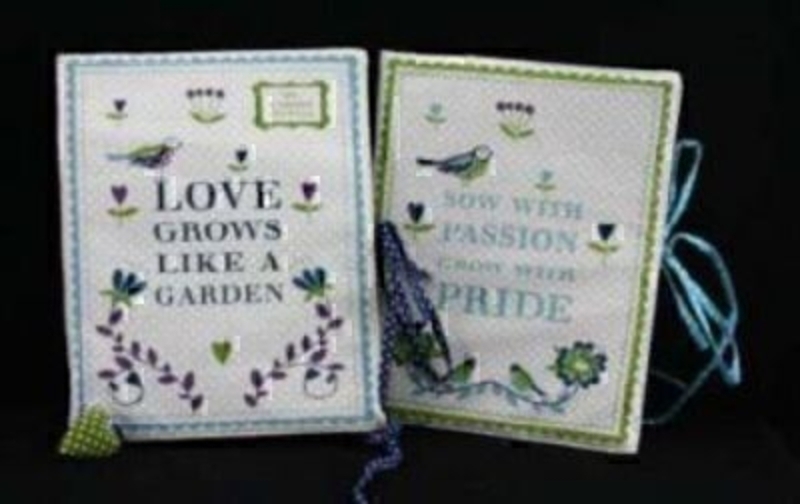 Part of the Gisela Graham Folk Range. Fabric covered journal with sentiment printed on it. If preference please specify choice when ordering 'Love grows like a garden' or 'Sow with passion grow with pride. Perfect Gift or a gardener. Size 15.5x21.5cm